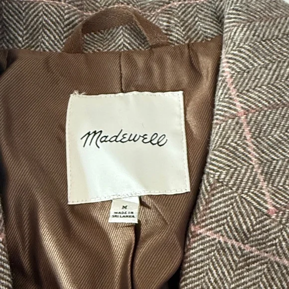 Madewell Brown Plaid Blazer - Picture 2 of 2